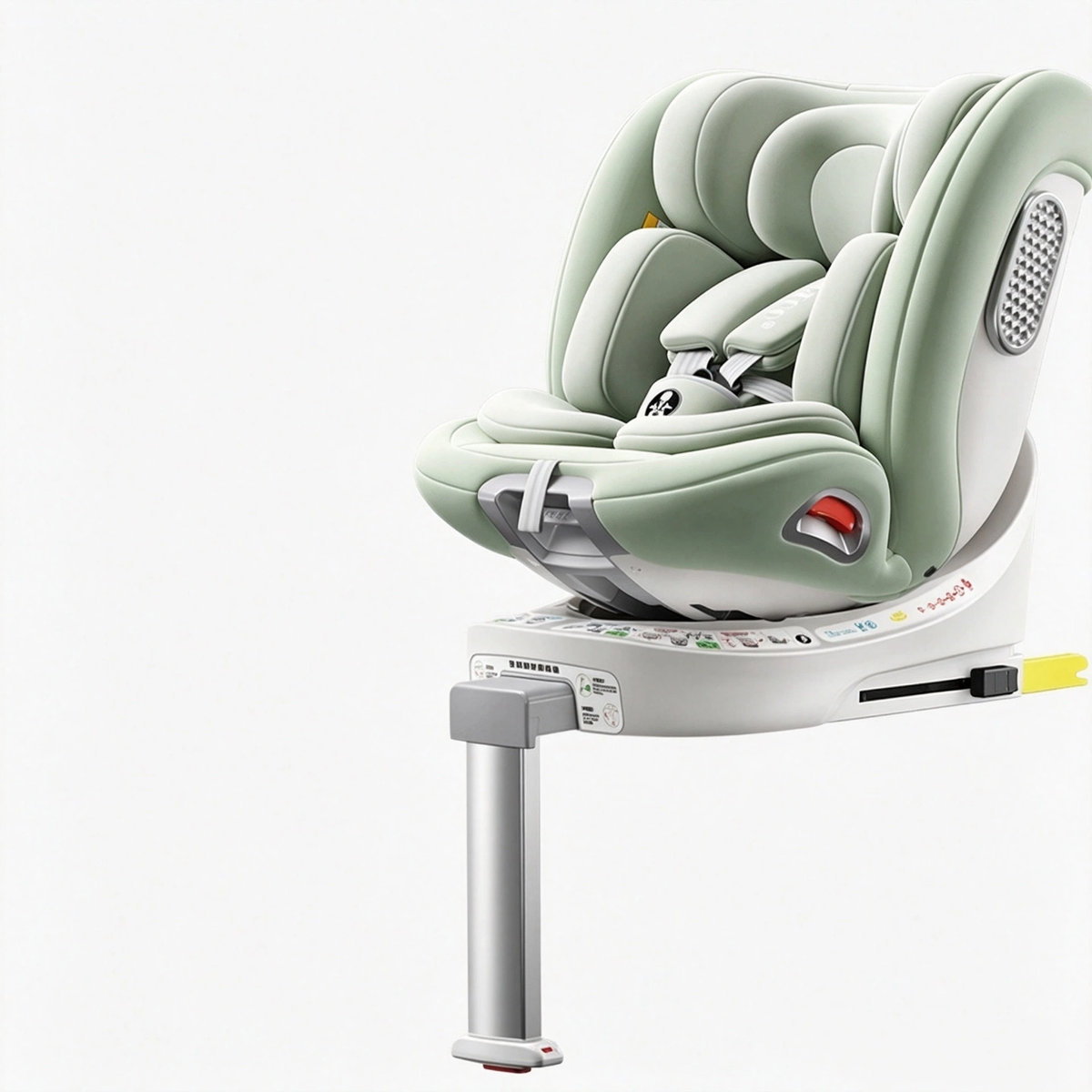360° Rotating Baby Car Seat, I-SIZE Certified, ADAC Test Passed, Class A Infant Fabric, Kids Safety Seat for 0-12 Years Old, Universal Car Seat