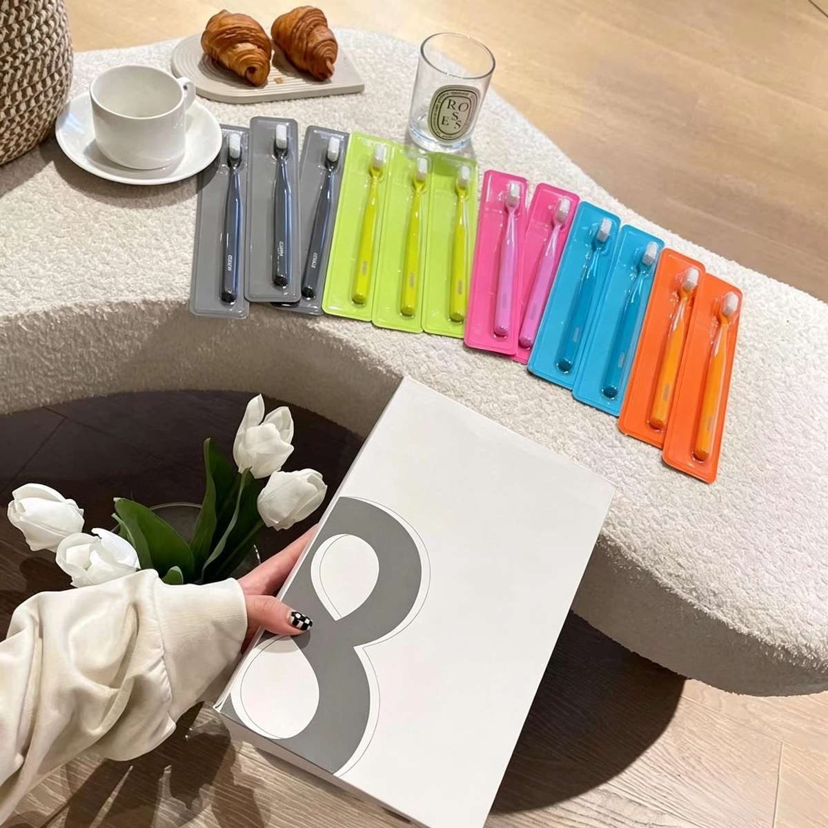 COBOR Ultra Soft 10000 Bristles Toothbrush for Adults, Manual Soft Toothbrushes for Men, Women, Pregnant & Postpartum, Family & Couple Use