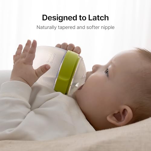 Silicone Baby Bottle Gen 2 with 5-Ounce Slow-Flow Nipple and Dual Vents – Comotomo 2026 Collection