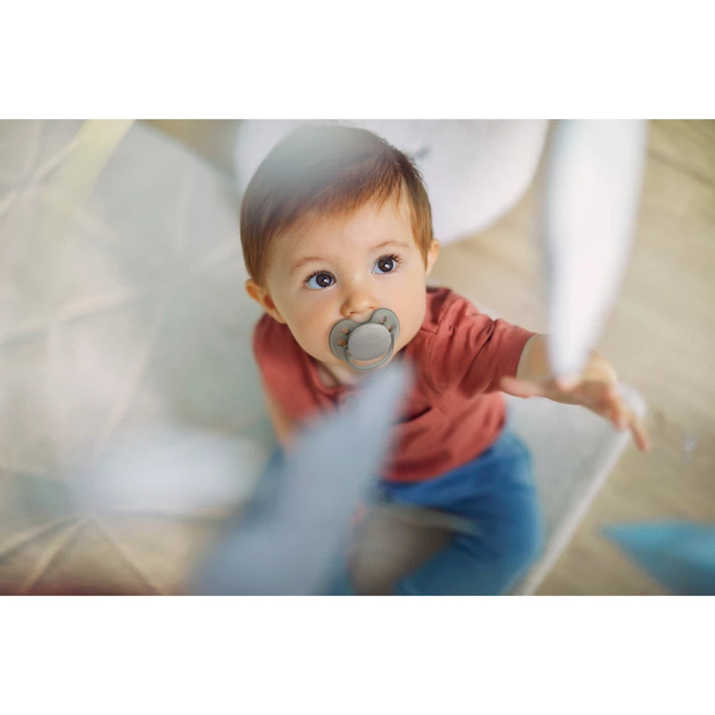 Philips Avent Ultra Soft Pacifier - 2 Pack - Soft and Flexible Baby Pacifiers for Babies Aged 6-18 Months, BPA Free with Sterilizer Carry Case