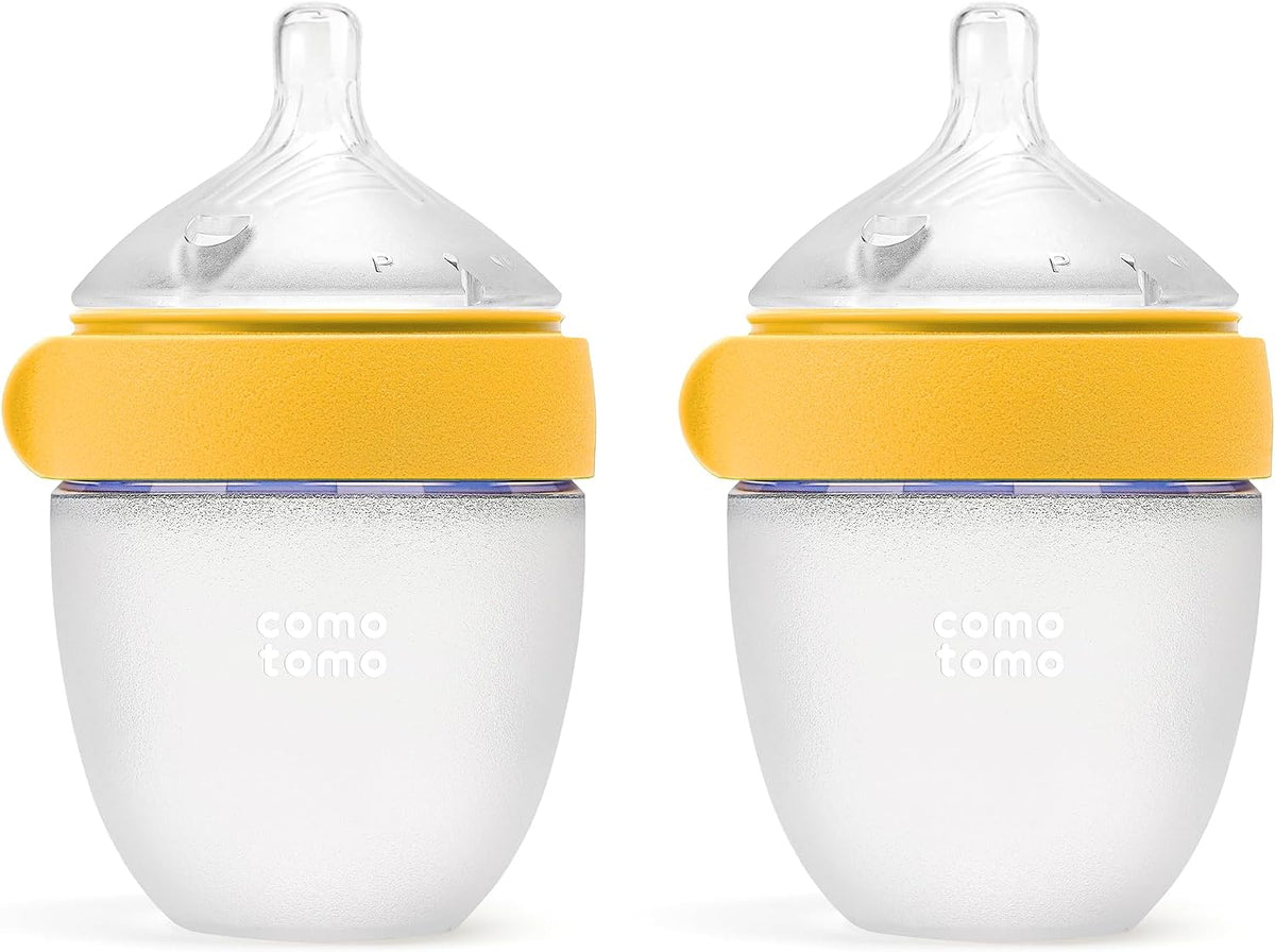 Silicone Baby Bottle Gen 2 with 5-Ounce Slow-Flow Nipple and Dual Vents – Comotomo 2026 Collection