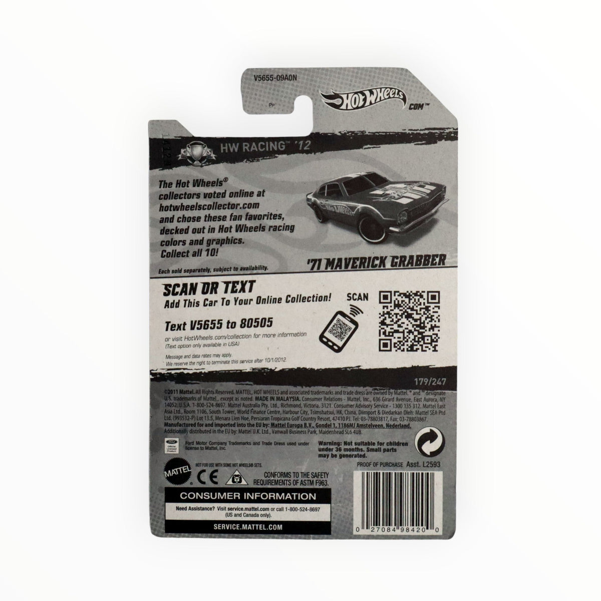 Hot Wheels '71 Maverick Grabber - Mainline (2012) 179/247