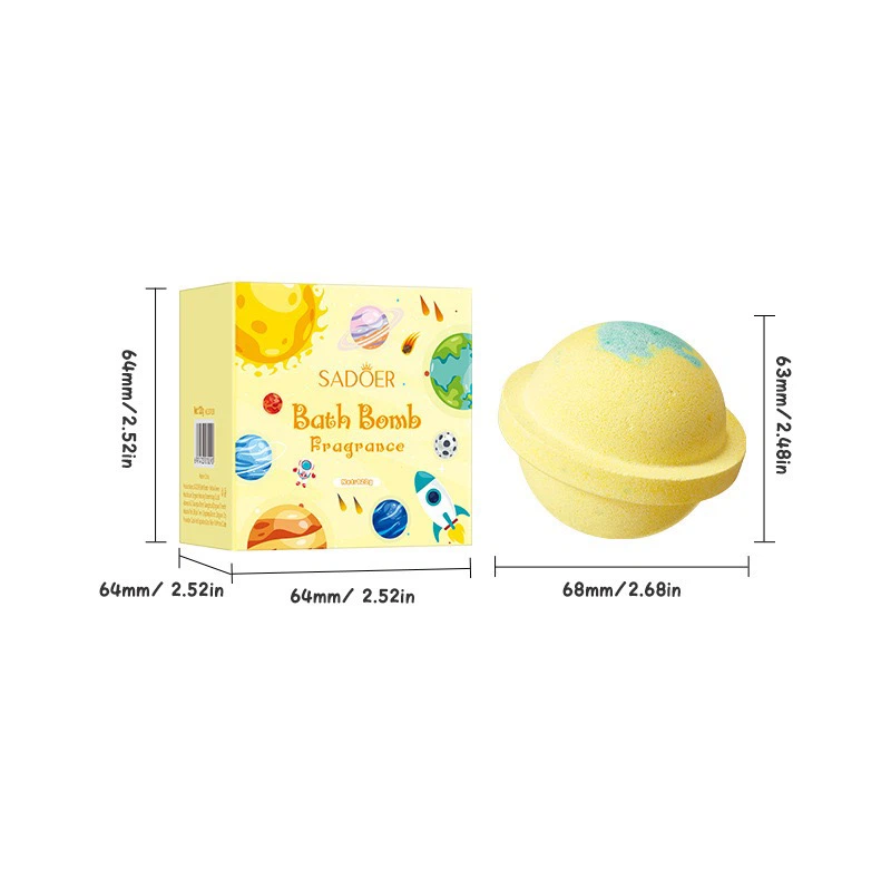 SADOER Planet Bath Bombs, 120g Fizzy Spa Bath Salt Balls