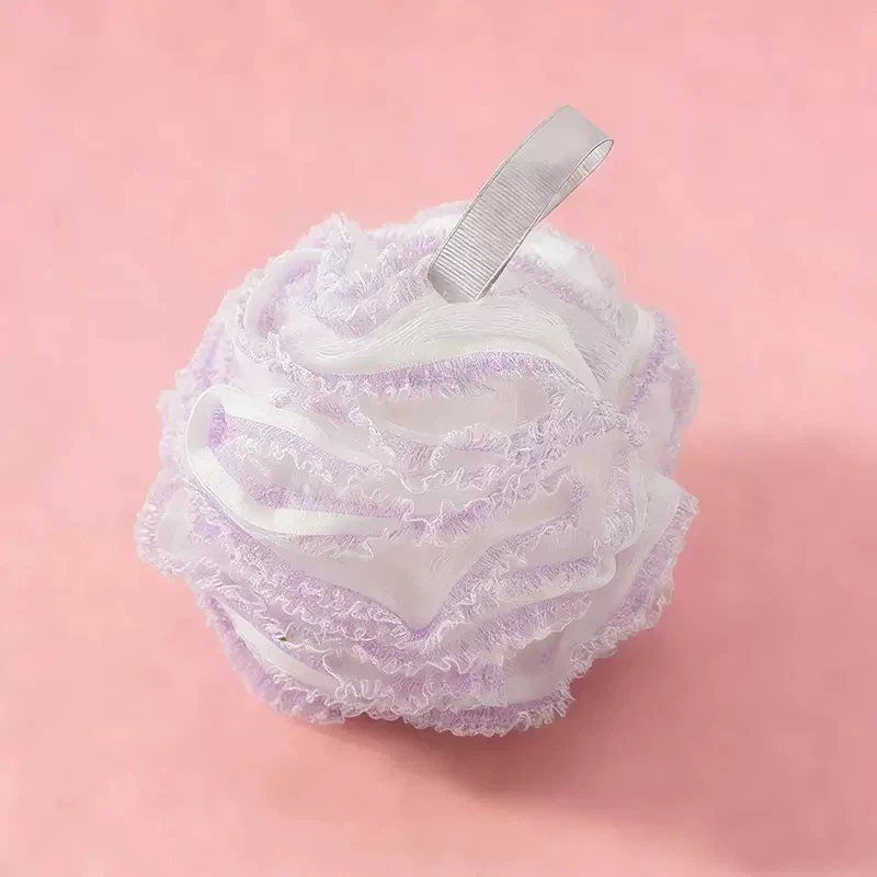 Large Lace Bath Pouf Ultra‑Soft Shower Ball, Durable Quick‑Drying