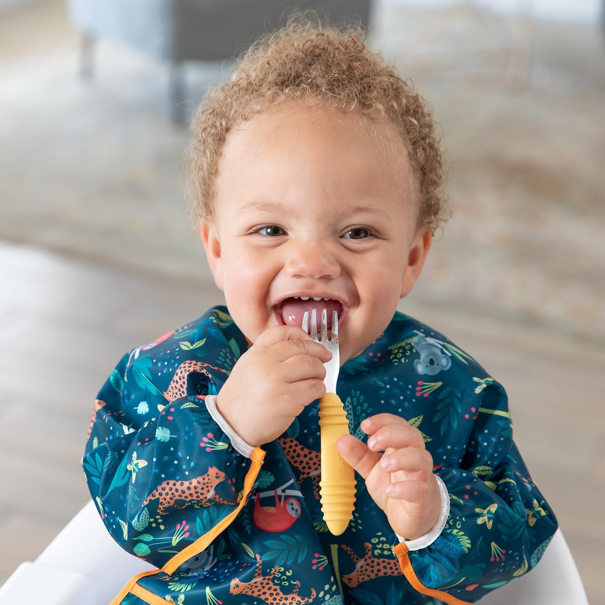 Sleeved Bib 1 Pack: Jungle and Animal Print